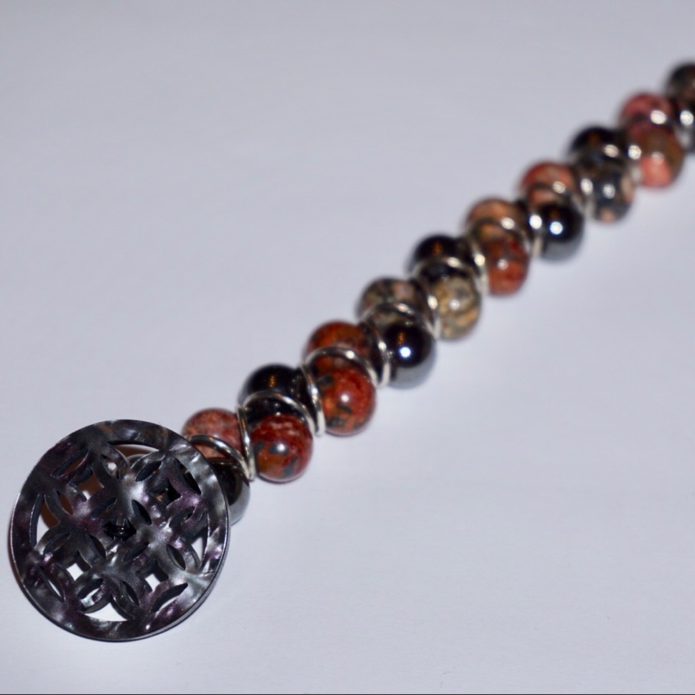 Handmade Beaded Button Bracelet - Picture 3 of 3
